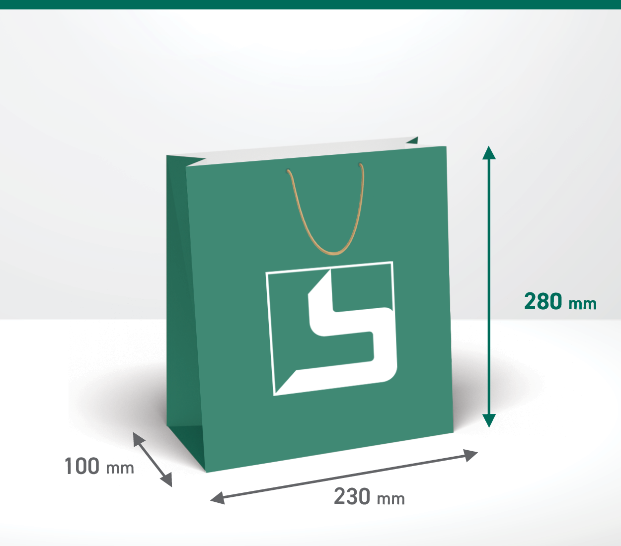 Darilna vrečka - pokončna: 230x100x280 mm (4.135-A)